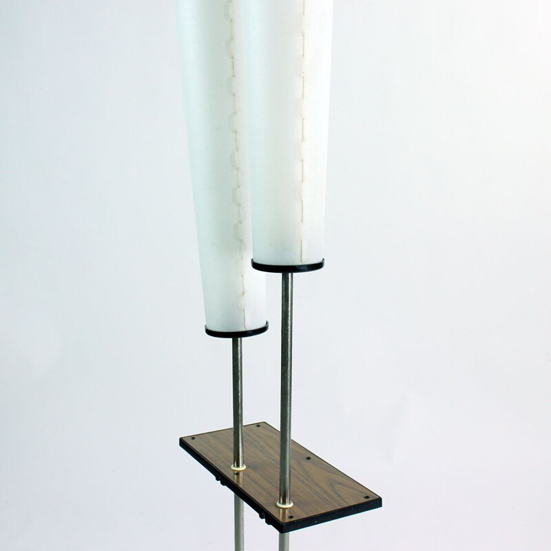 Tall Midcentury Freestanding Light With Neon Lights, Soviet Russian 1960s