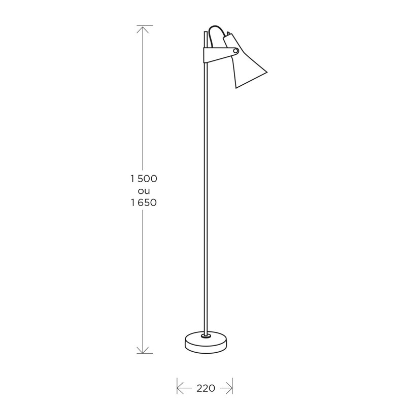 Lámpara de pie de diseño Disderot B4, René-Jean Caillette