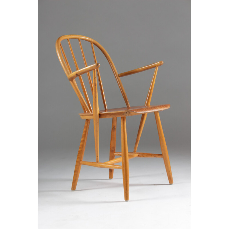 Scandinavian Nesto armchair in birch - 1950s