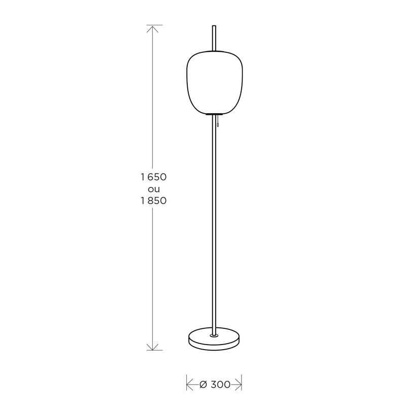 Candeeiro de chão de design Disderot J14, Joseph-André Motte