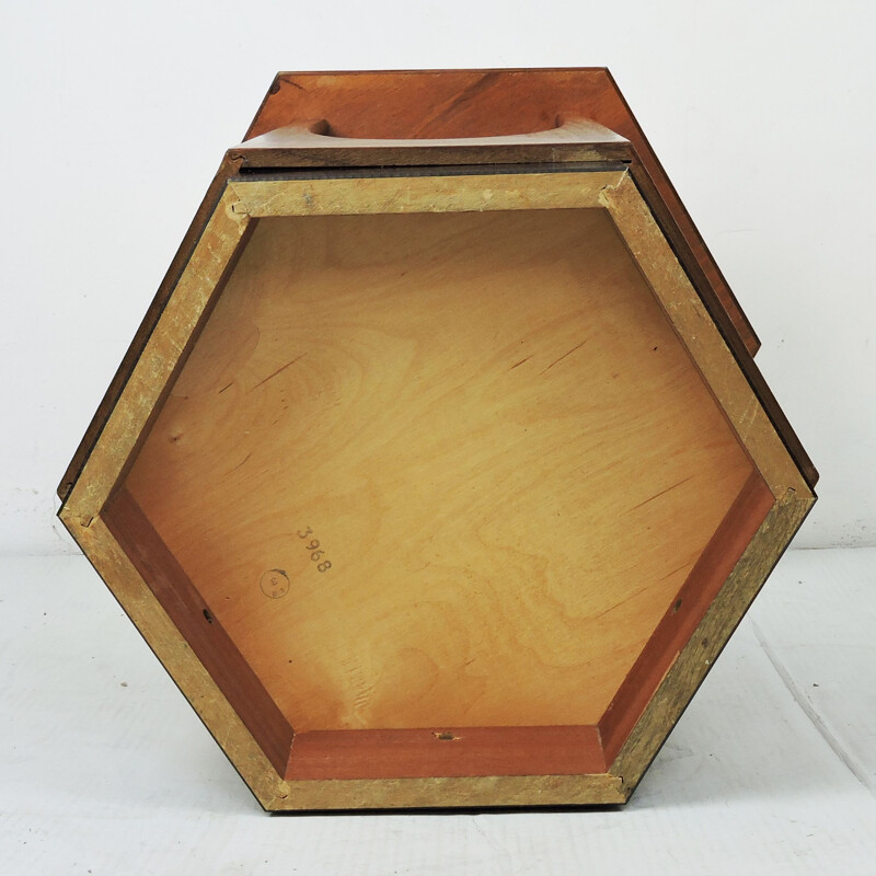 Table d'appoint vintage hexagonale en teck par G-Plan 1960