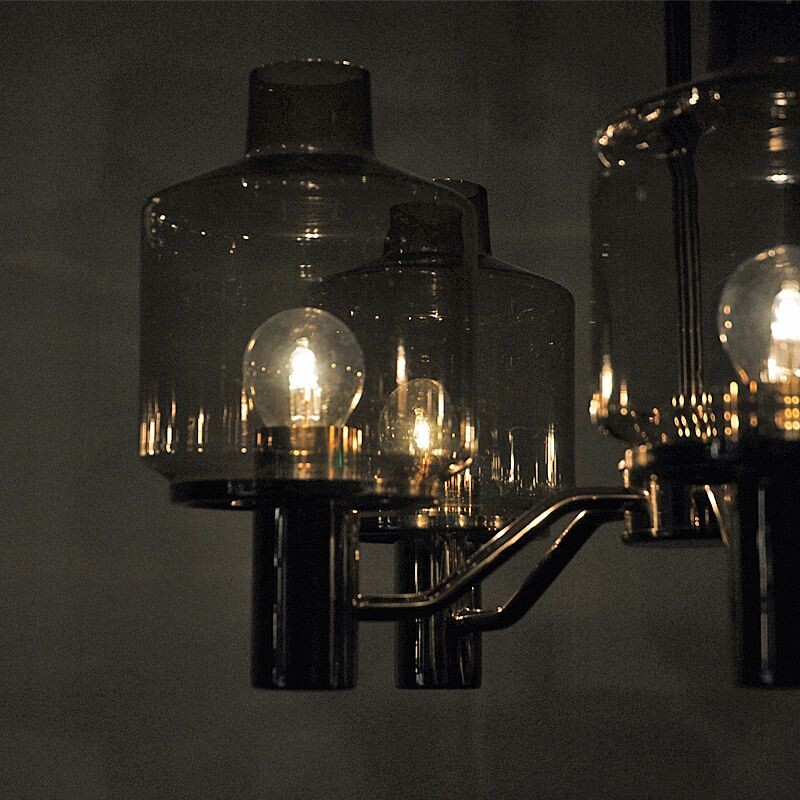 Vintage Brass ceiling lamp mod T507 by Hans Agne Jakobsson, Sweden 1960s