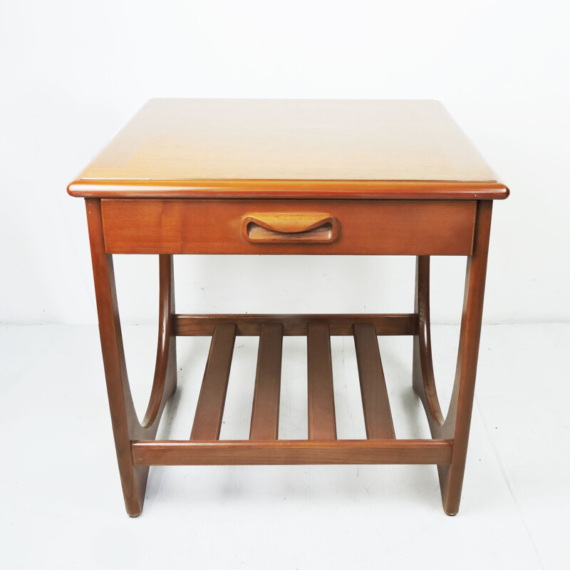 Mid-Century Teak Side Table With Magazine Rack for G-Plan United Kingdom 1960s