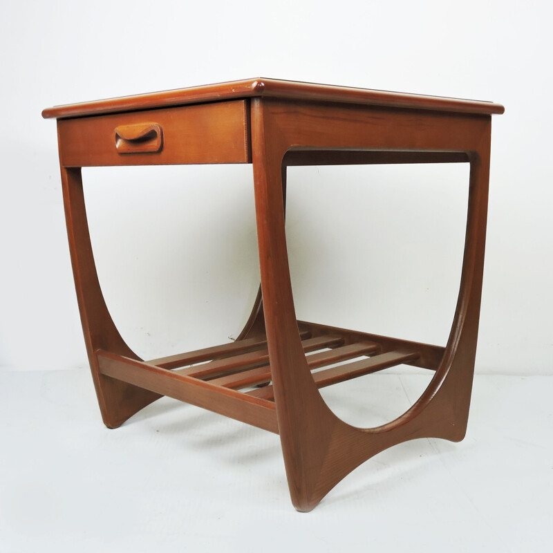 Mid-Century Teak Side Table With Magazine Rack for G-Plan United Kingdom 1960s