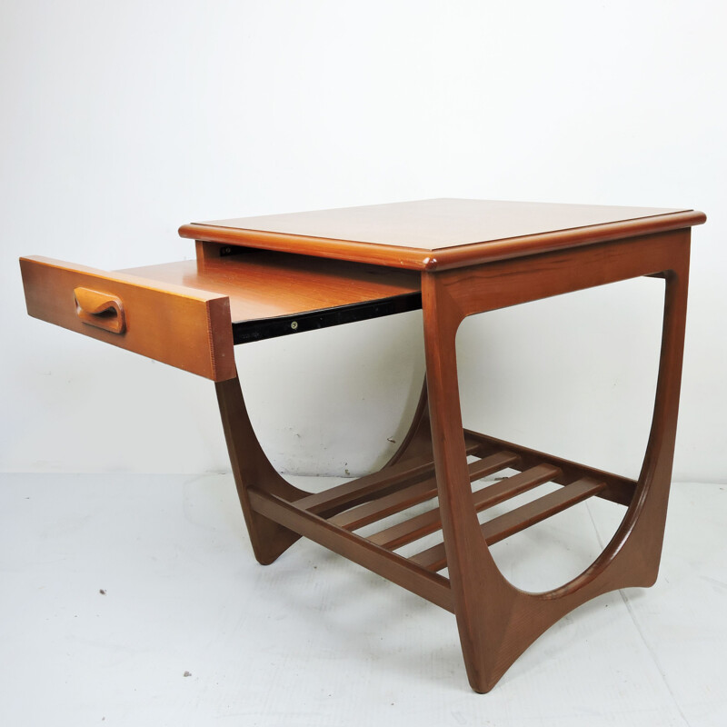 Mid-Century Teak Side Table With Magazine Rack for G-Plan United Kingdom 1960s