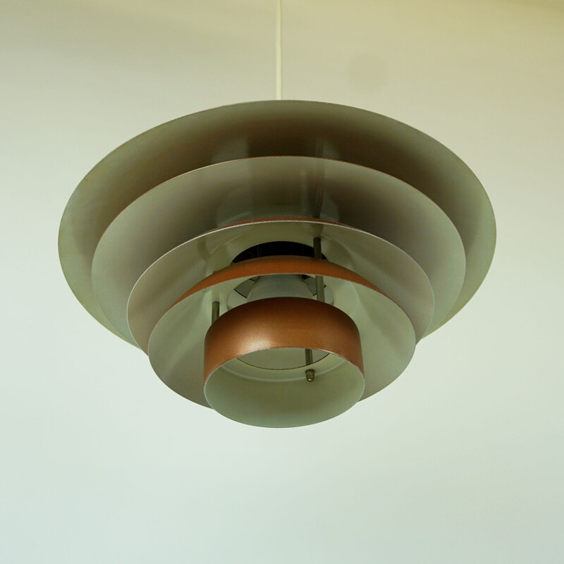 Vintage Pendant Lamp Scandinavian Copper by Design Light Denmark 1960