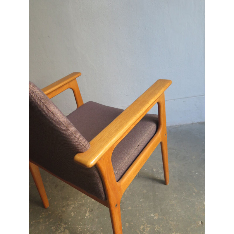 Vintage oak armchair Denmark 1970