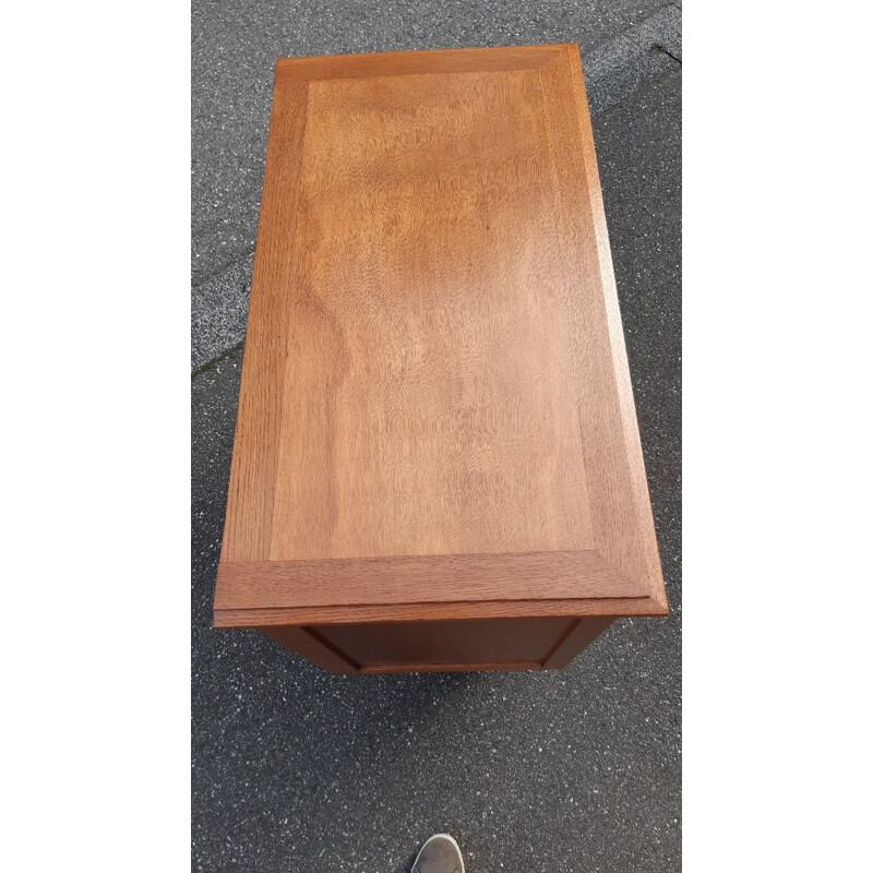 Vintage golden oak highboard 1950