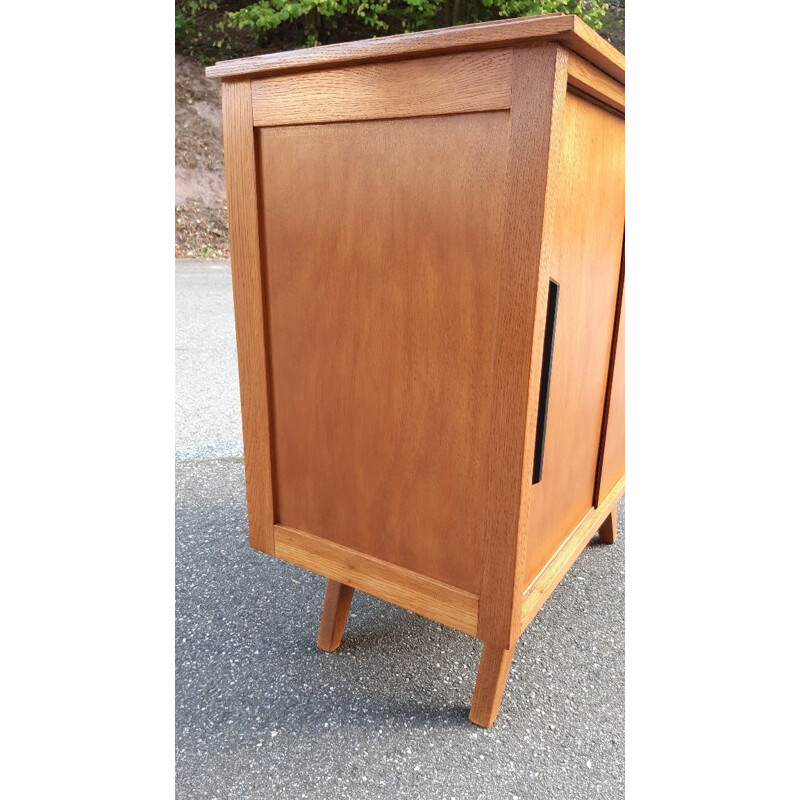 Vintage golden oak highboard 1950