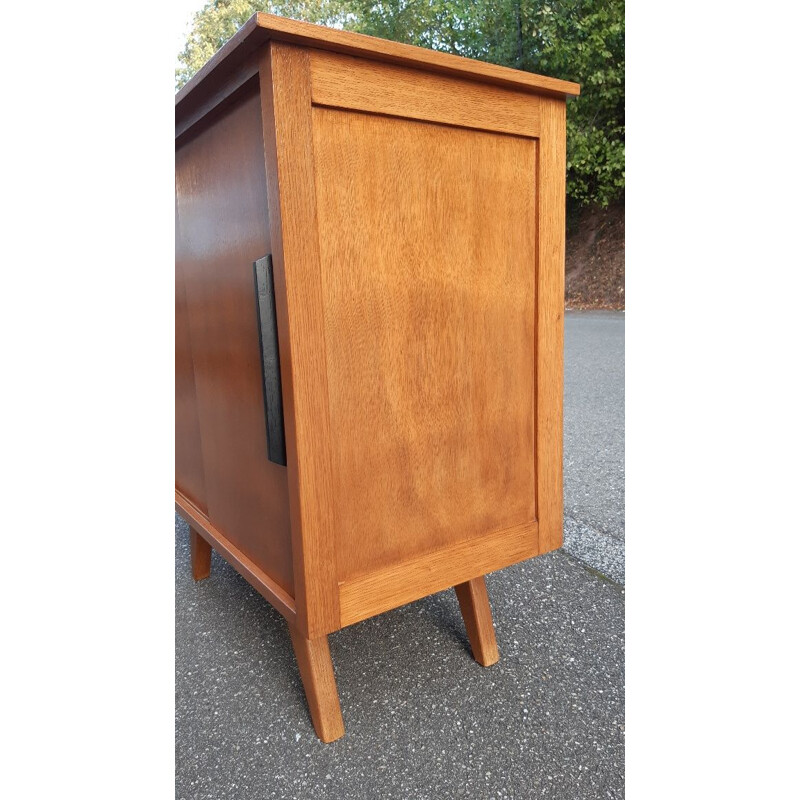 Vintage golden oak highboard 1950