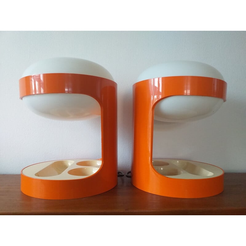 Pair of vintage table lamps KD29 by Joe Colombo for Kartell, Italy 1960