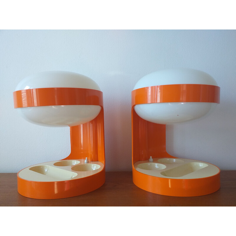 Pair of vintage table lamps KD29 by Joe Colombo for Kartell, Italy 1960
