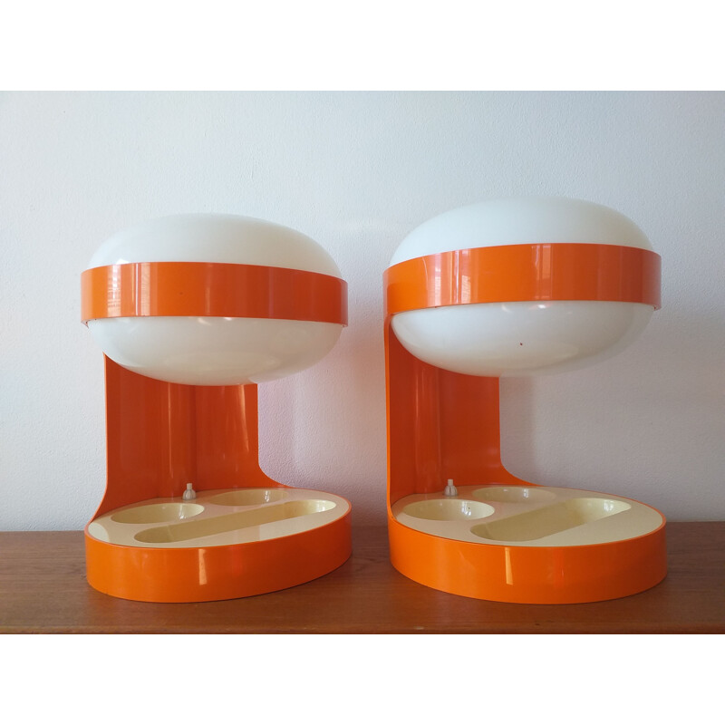 Pair of vintage table lamps KD29 by Joe Colombo for Kartell, Italy 1960