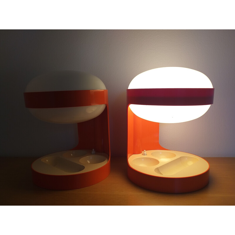 Pair of vintage table lamps KD29 by Joe Colombo for Kartell, Italy 1960