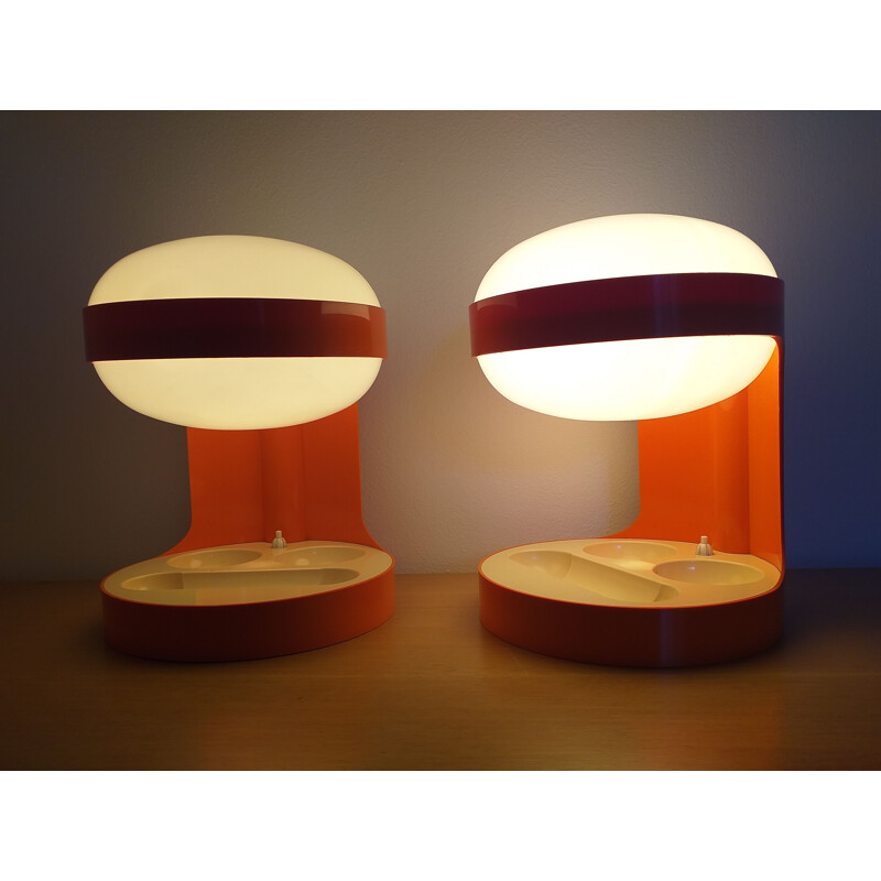 Pair of vintage table lamps KD29 by Joe Colombo for Kartell, Italy 1960