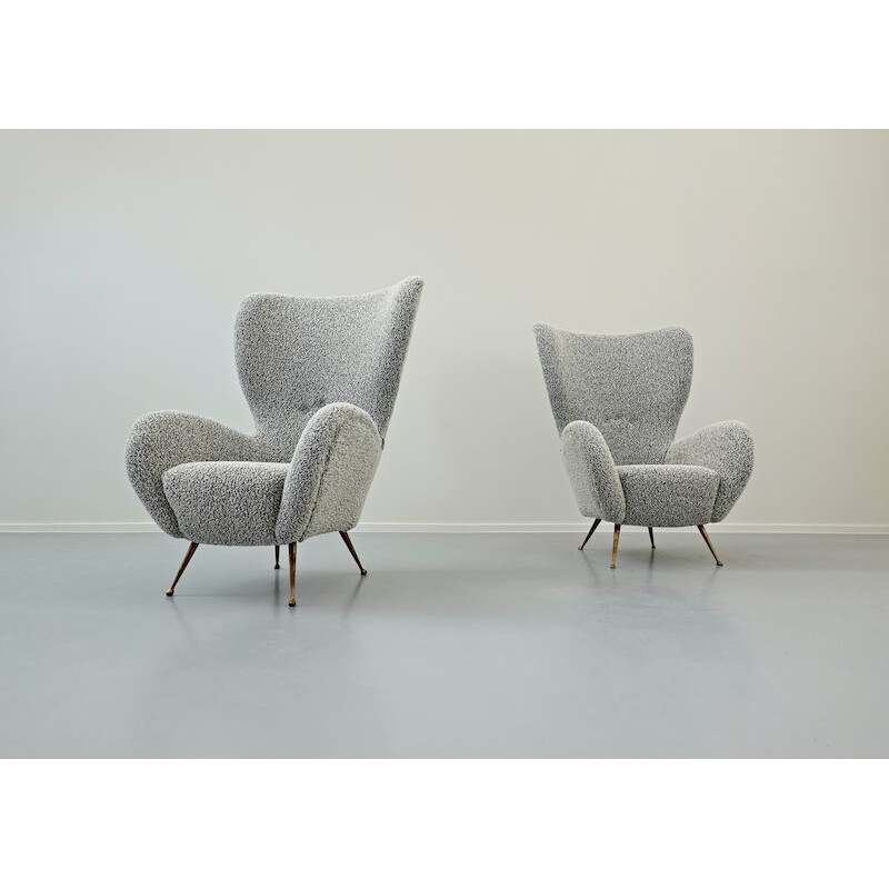 Pair of Vintage Armchairs Italian 1950