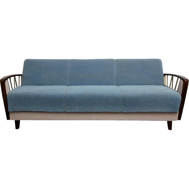 Vintage sofadaybed in grey blue 1950s