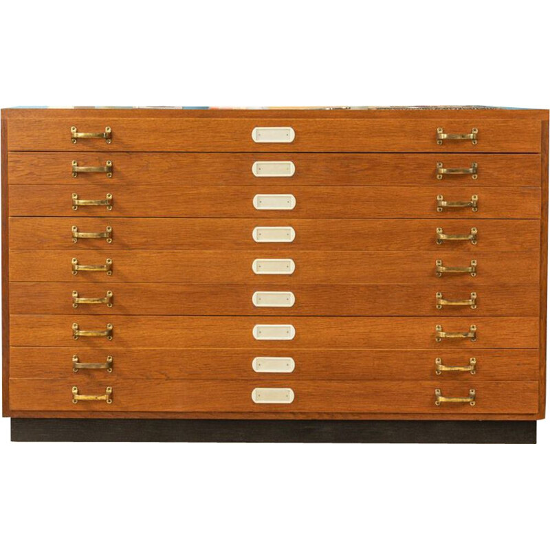 Vintage oak chest of drawers 1960