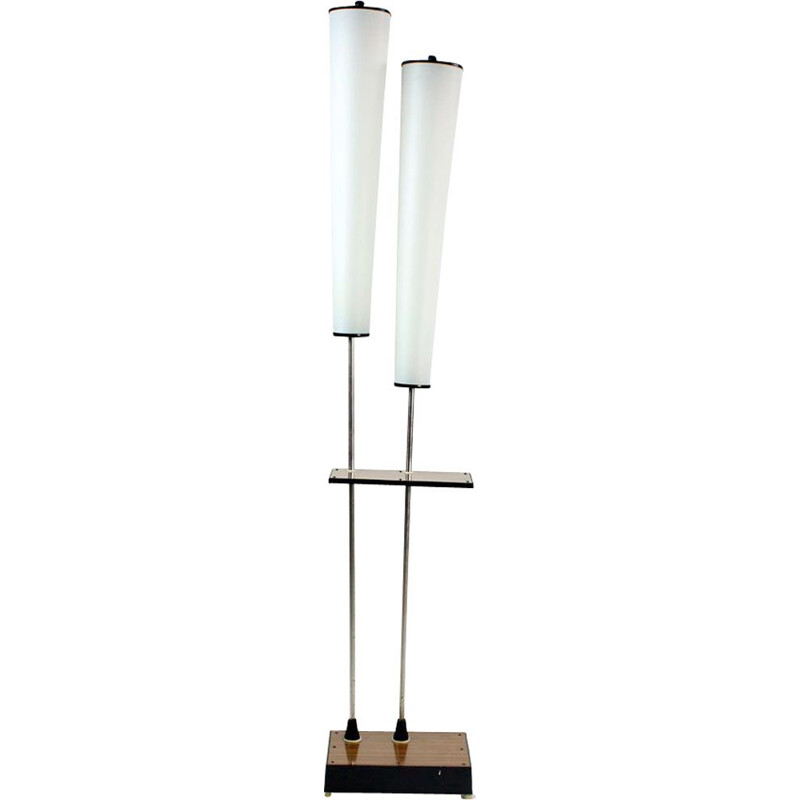 Tall Midcentury Freestanding Light With Neon Lights, Soviet Russian 1960s