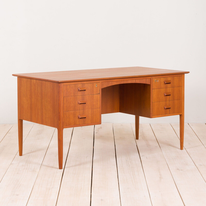 Vintage double-sided desk by Aksel Bender Madsen & Ejner Larsen, Denmark 1960