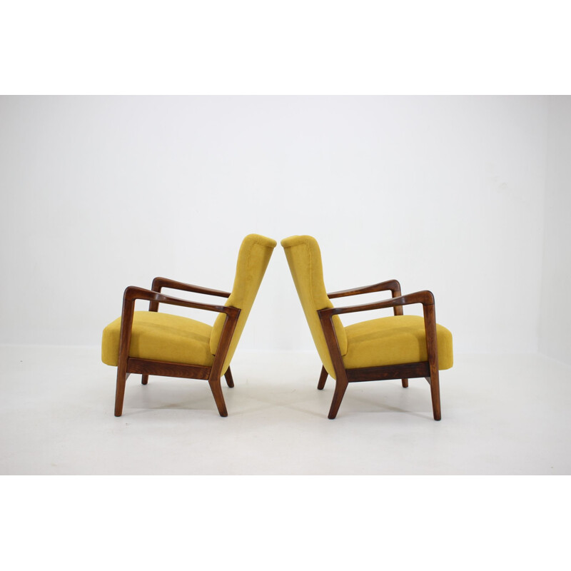 Pair of vintage armchairs Søren Hansen for Fritz Hansen, Denmark 1940 