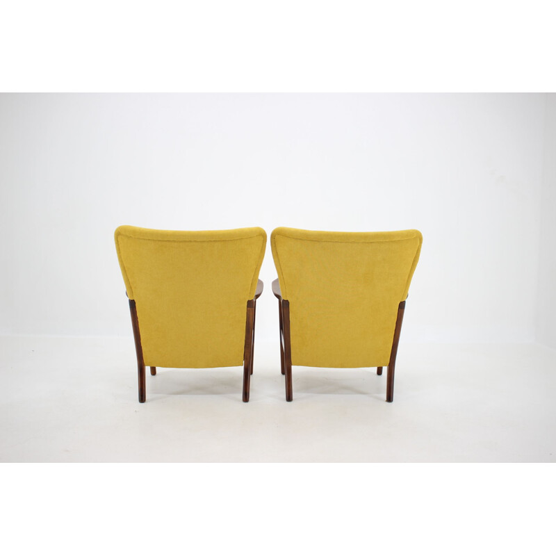 Pair of vintage armchairs Søren Hansen for Fritz Hansen, Denmark 1940 