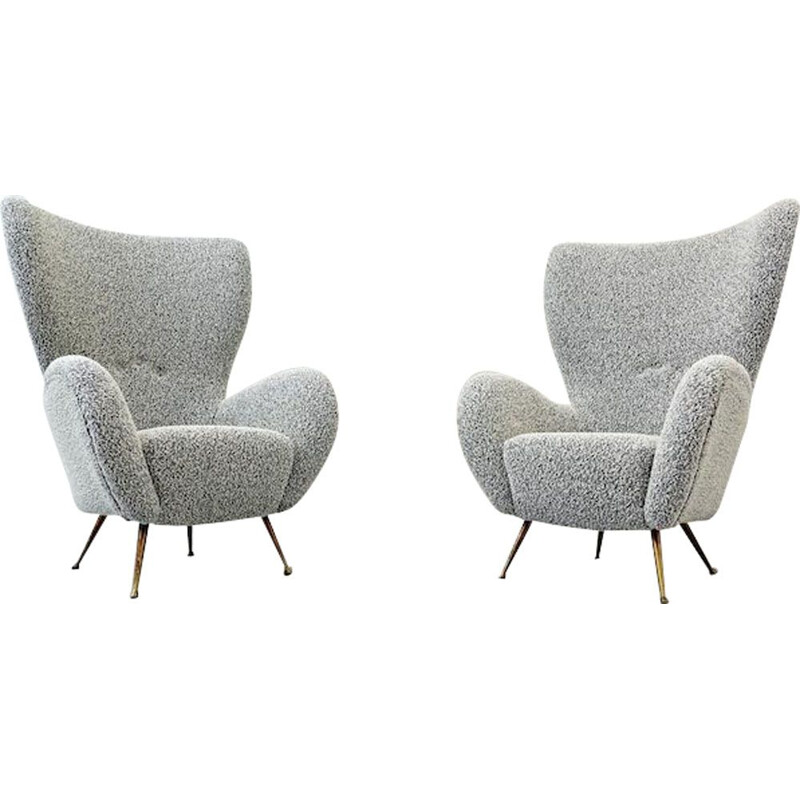 Pair of Vintage Armchairs Italian 1950