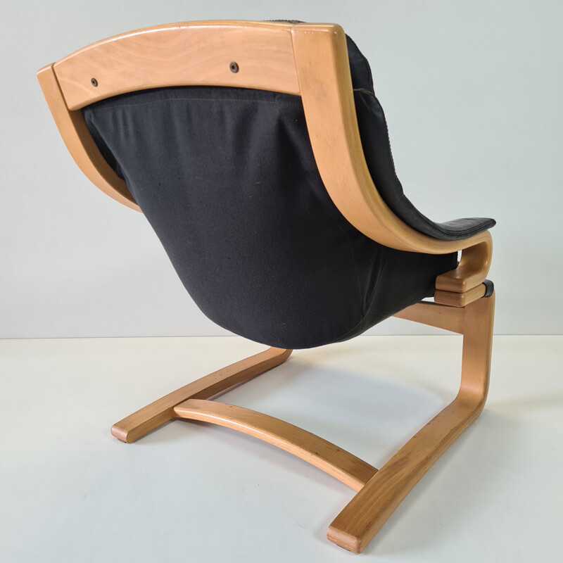 Vintage leather lounge chair "Apollo" by Svend Skipper for Skippers Mobler 1970