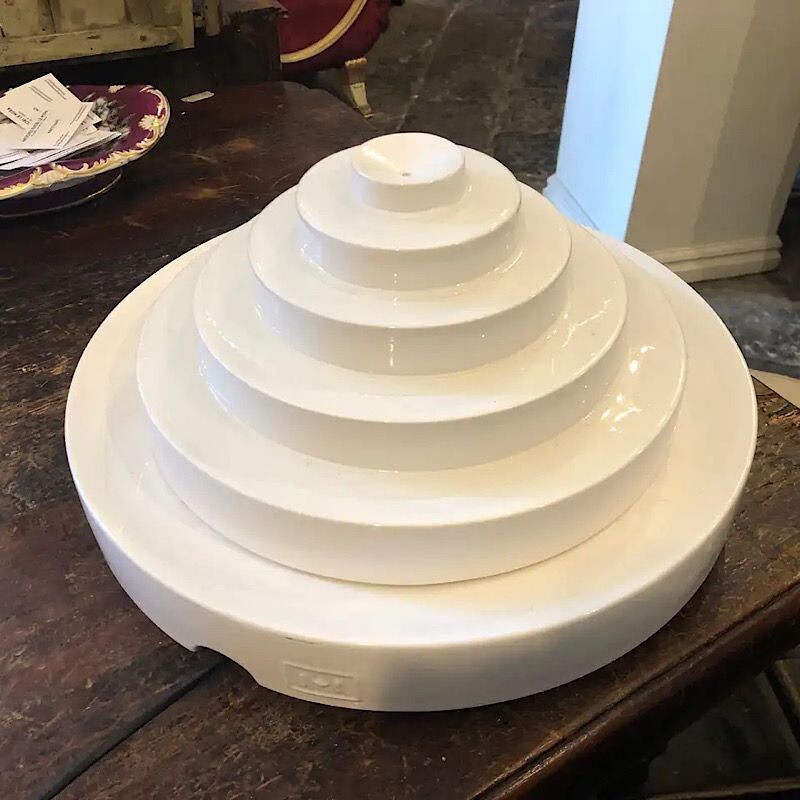 Vintage White Ceramic Italian Fountain, 1980