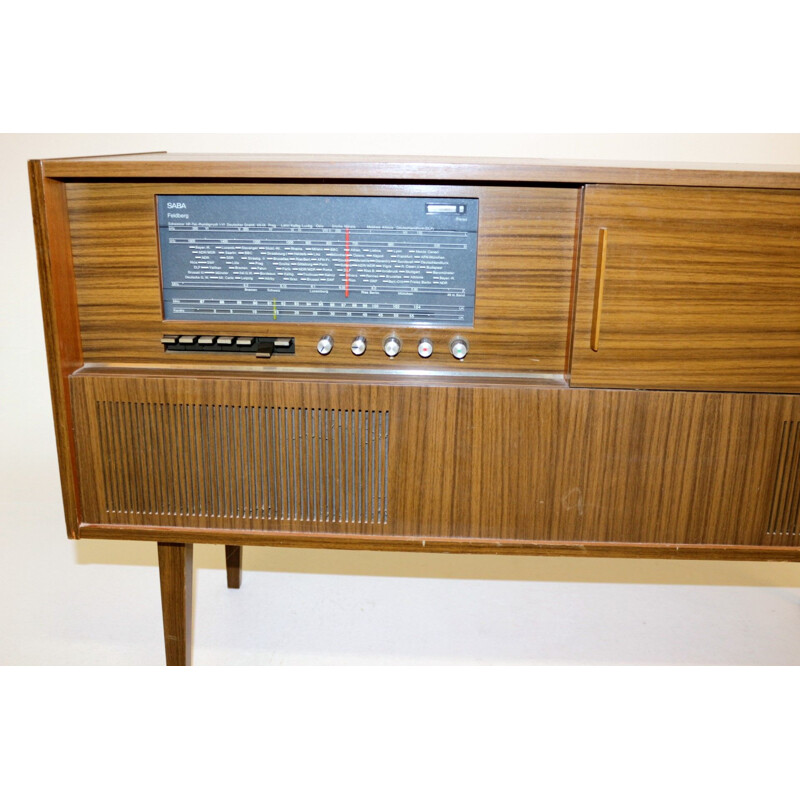 Vintage vinyl radio cabinet by Saba Feldberg, Sweden 1960