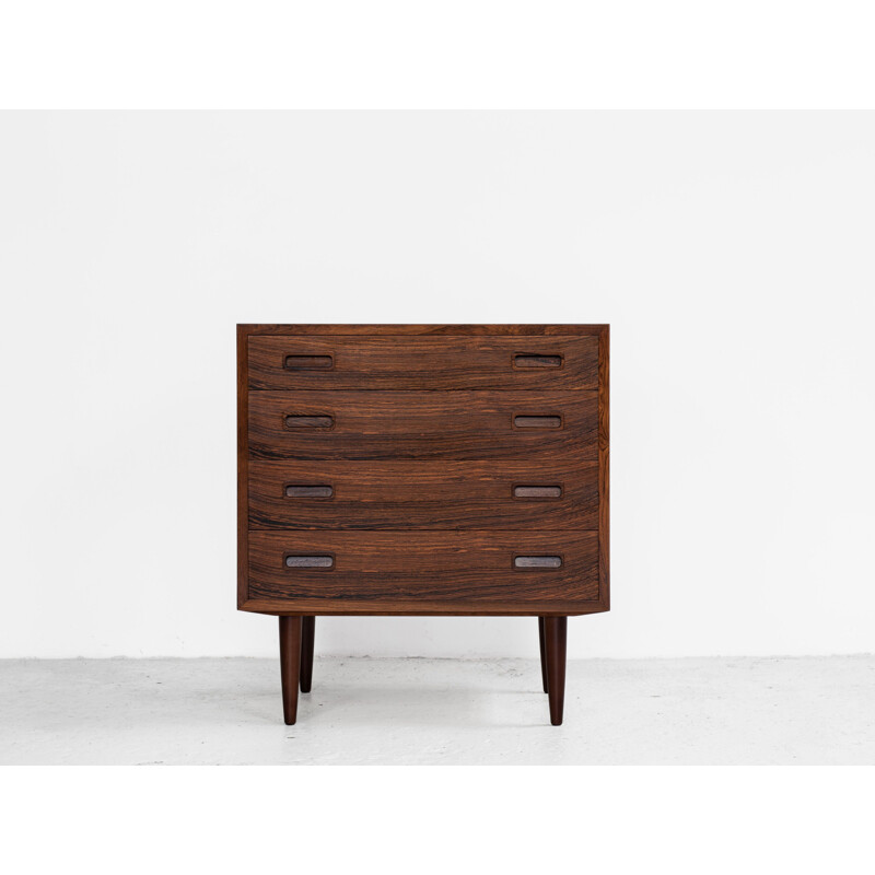 Midcentury chest of 4 drawers in rosewood by Hundevad Danish 1960s
