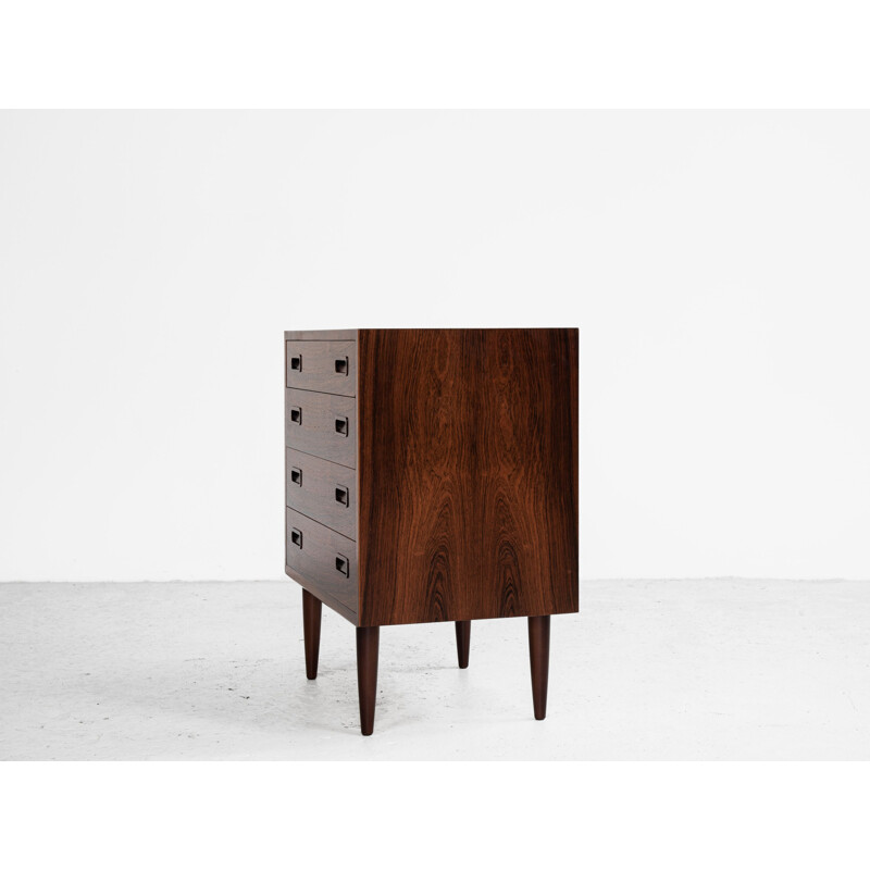 Midcentury chest of 4 drawers in rosewood by Hundevad Danish 1960s