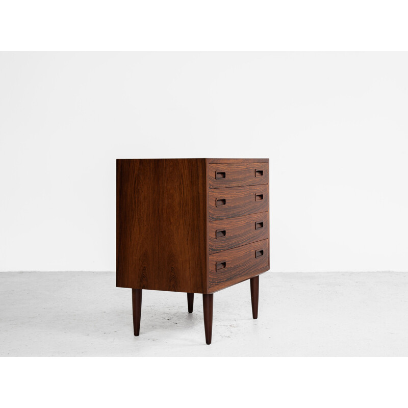 Midcentury chest of 4 drawers in rosewood by Hundevad Danish 1960s