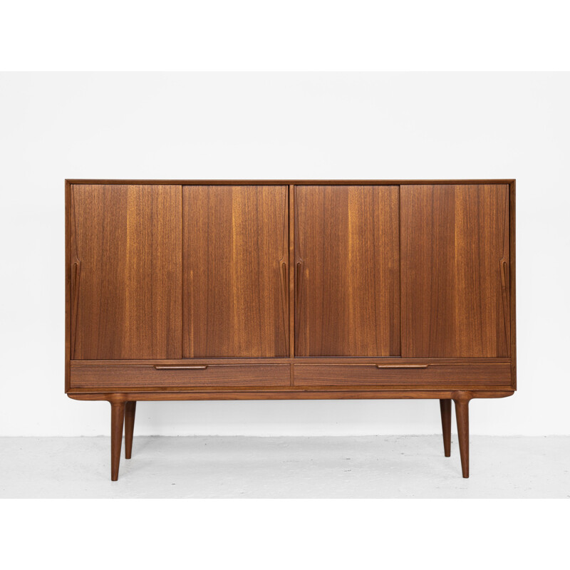 Midcentury highboard in teak model 13 by Omann Jun Danish 1960s