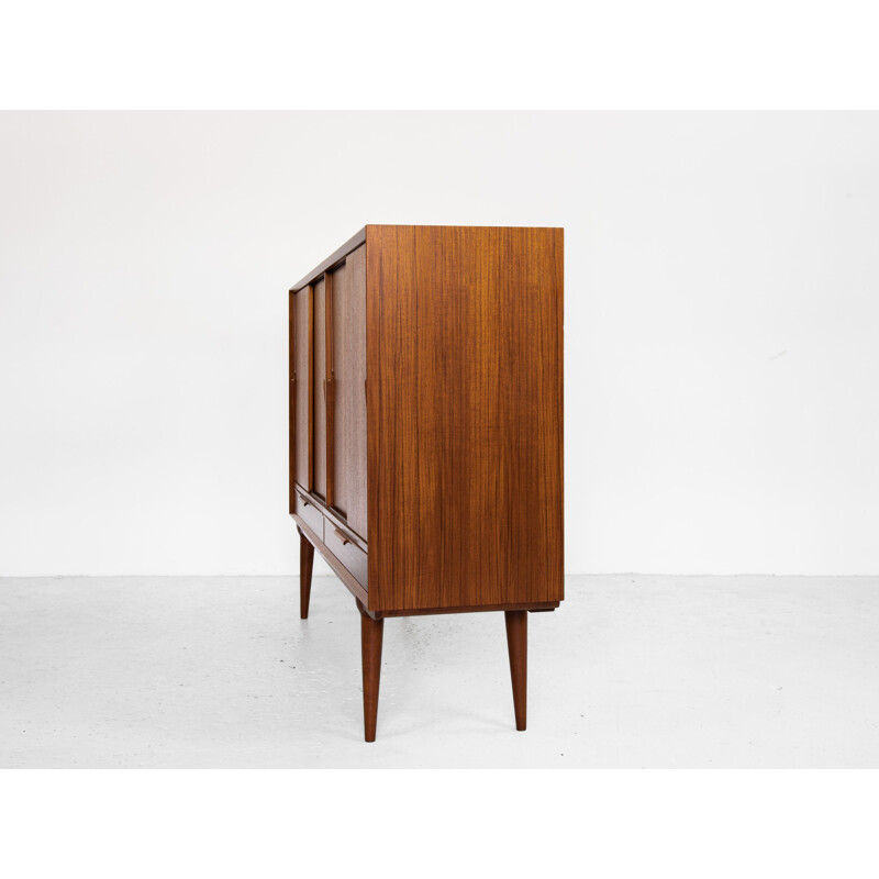 Midcentury highboard in teak model 13 by Omann Jun Danish 1960s