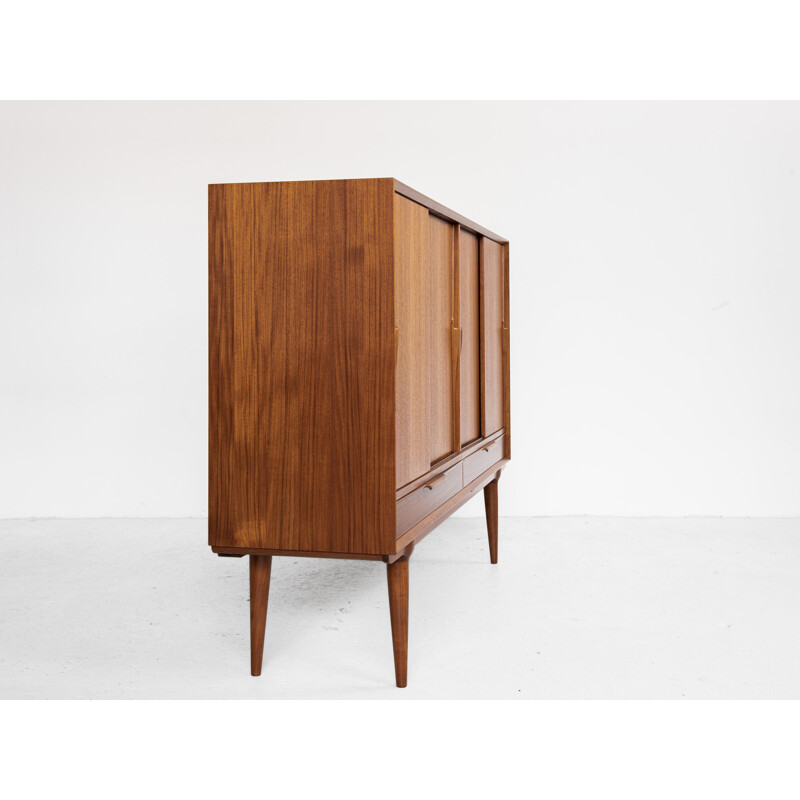 Midcentury highboard in teak model 13 by Omann Jun Danish 1960s