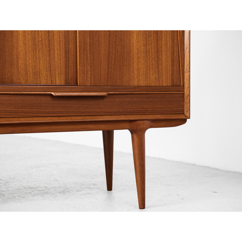 Midcentury highboard in teak model 13 by Omann Jun Danish 1960s