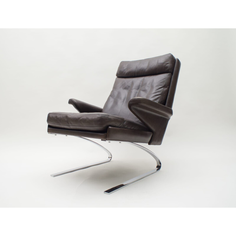 Vintage-Lounge-Sessel mit hoher Rückenlehne von Reinhold Adolf