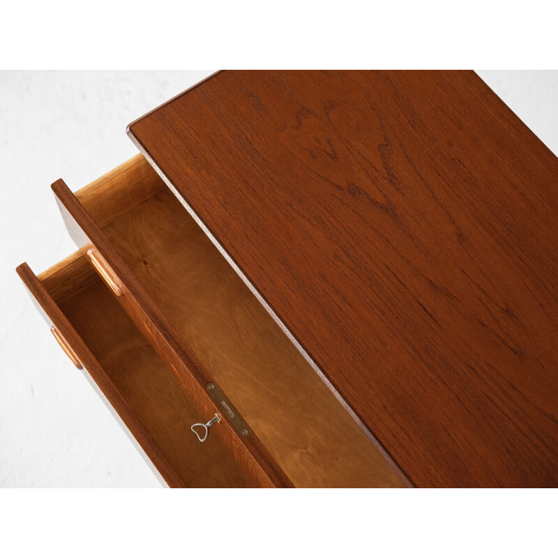 Vintage chest of 6 drawers in teak by Omann Jun Danish 1960s