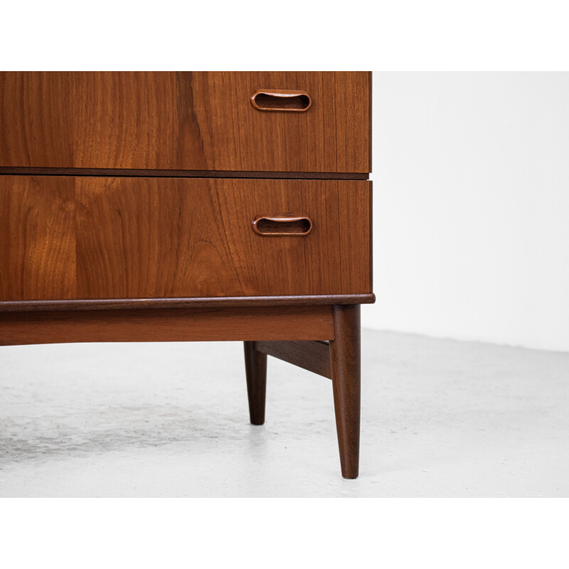 Vintage chest of 6 drawers in teak by Omann Jun Danish 1960s