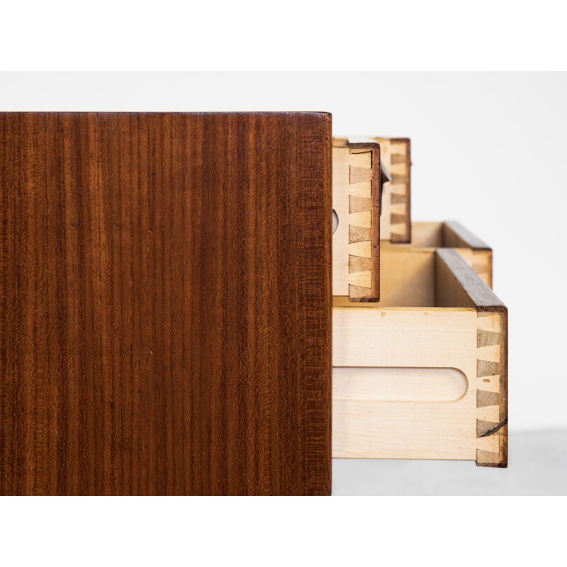 Midcentury chest of 2x2 drawers in teak by Kai Kristiansen for FM 1961 Danish 1961