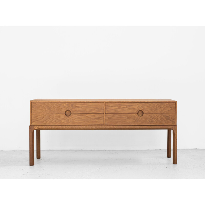 Commode vintage de 2x2 tiroirs en chêne par Aksel Kjersgaard danois 1960