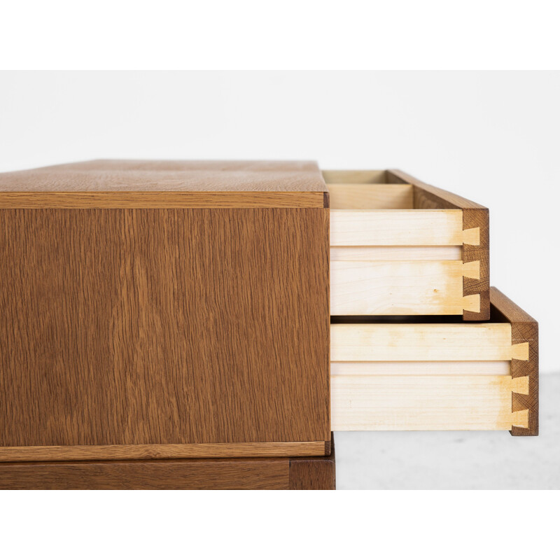 Midcentury chest of 2x2 drawers in oak by Aksel Kjersgaard danish 1960s
