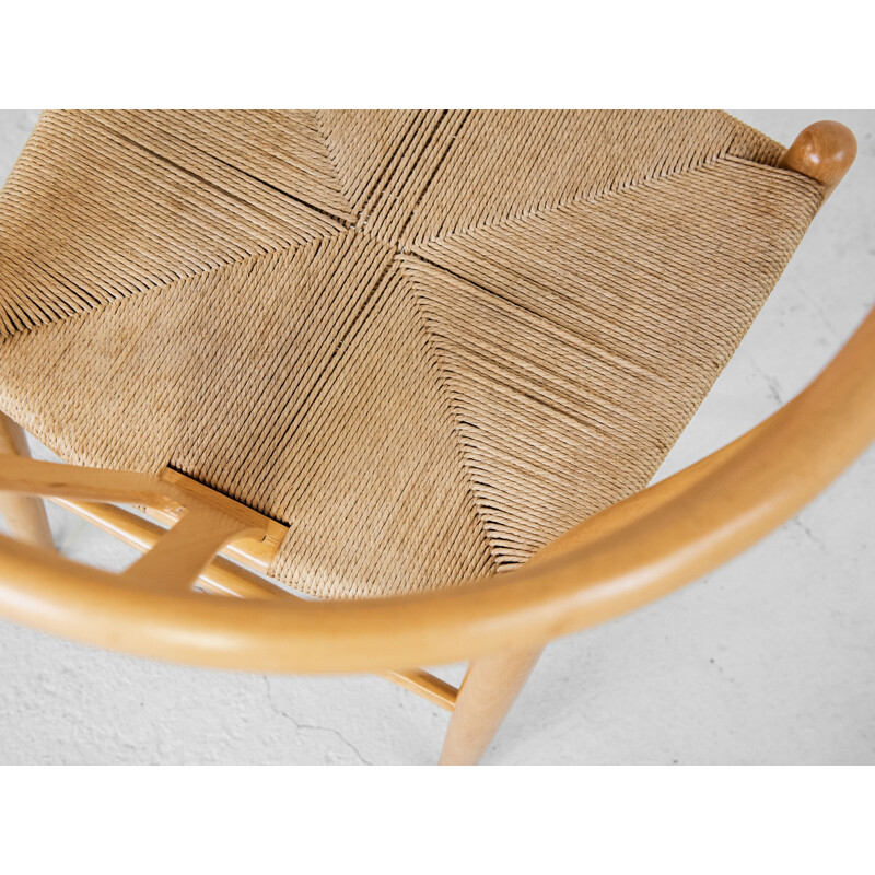 Set of 6 Vintage Wishbone chairs in beech by Hans Wegner for Carl Hansen & Søn 1949