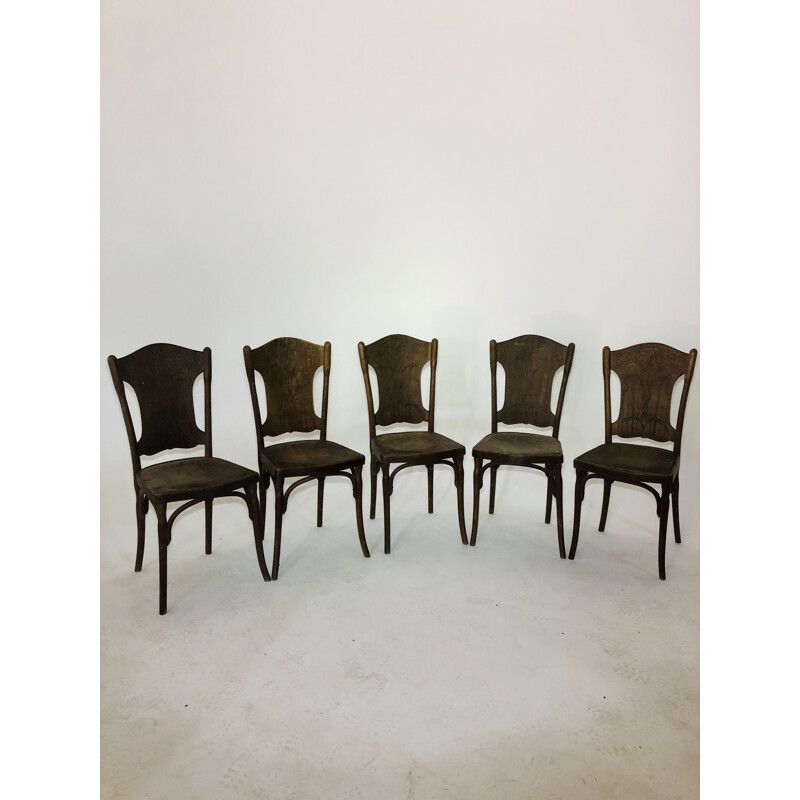 Suite of 5 vintage J.J Kohn chairs