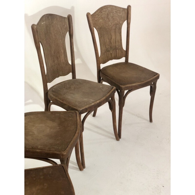 Suite de 5 chaises vintage J.J Kohn