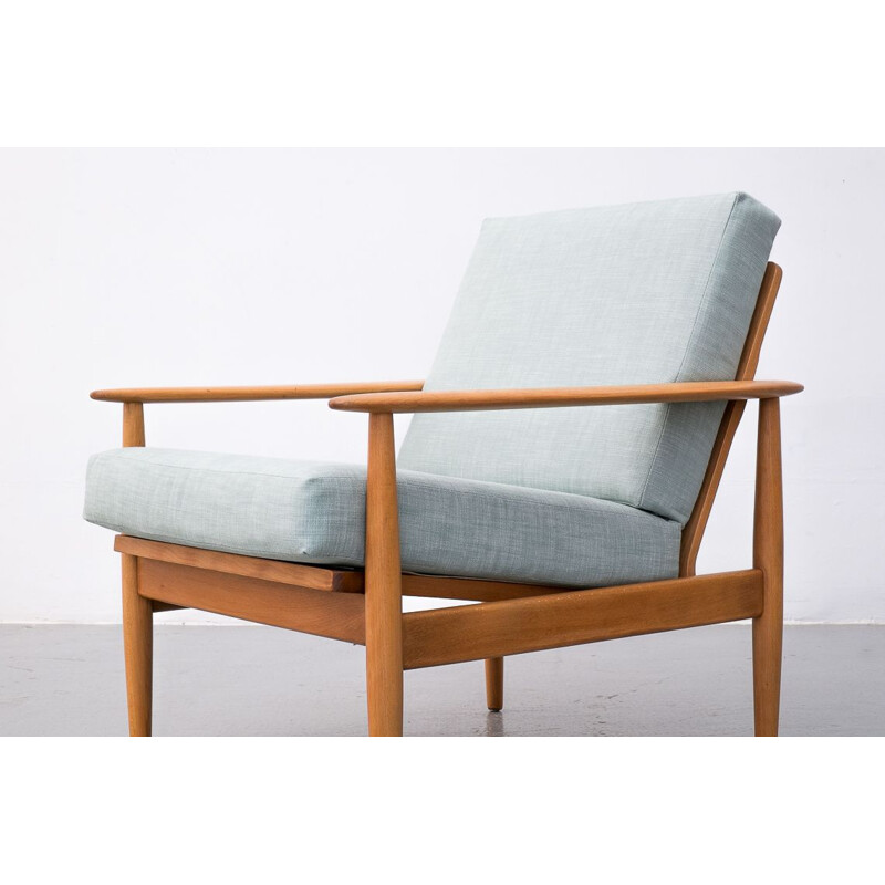 Vintage Armchair beech wood Scandinavian 1960s