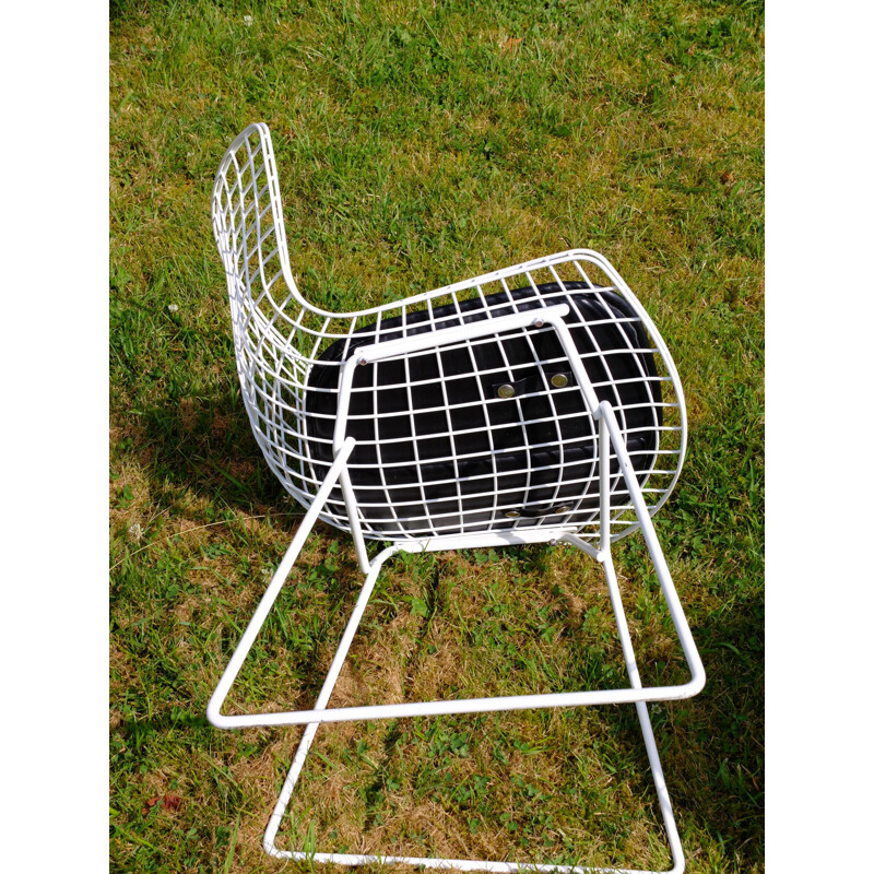 Pair of mid-century chairs in steel, Harry BERTOIA - 1950s