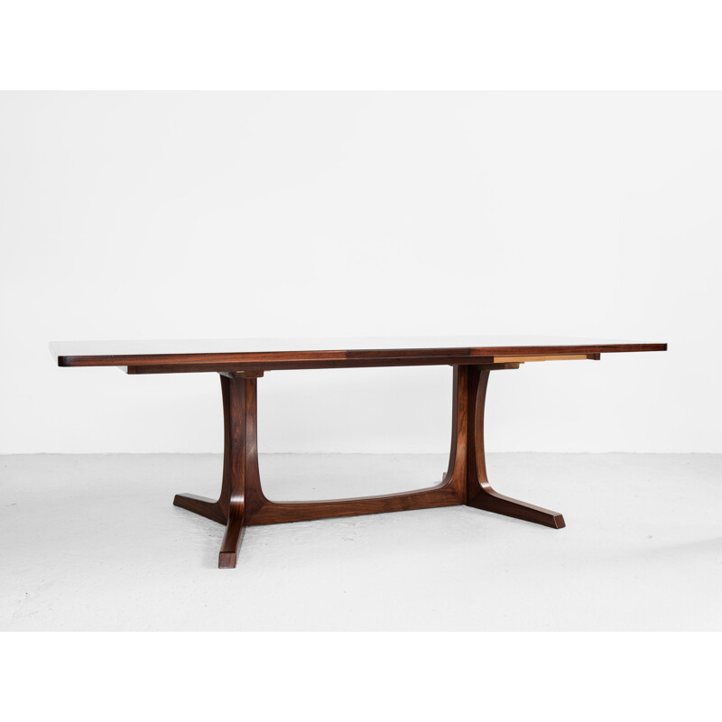 Vintage XL rectangular dining table in rosewood by Gudme Møbelfabrik Danish 1960s