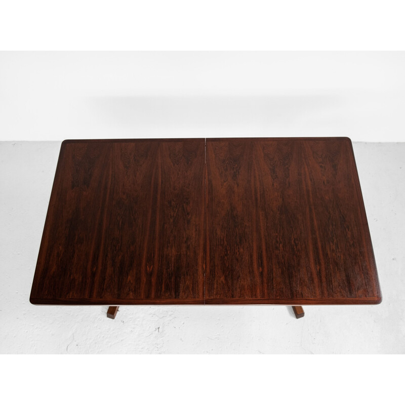 Vintage XL rectangular dining table in rosewood by Gudme Møbelfabrik Danish 1960s